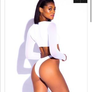 White Long sleeve Bikini